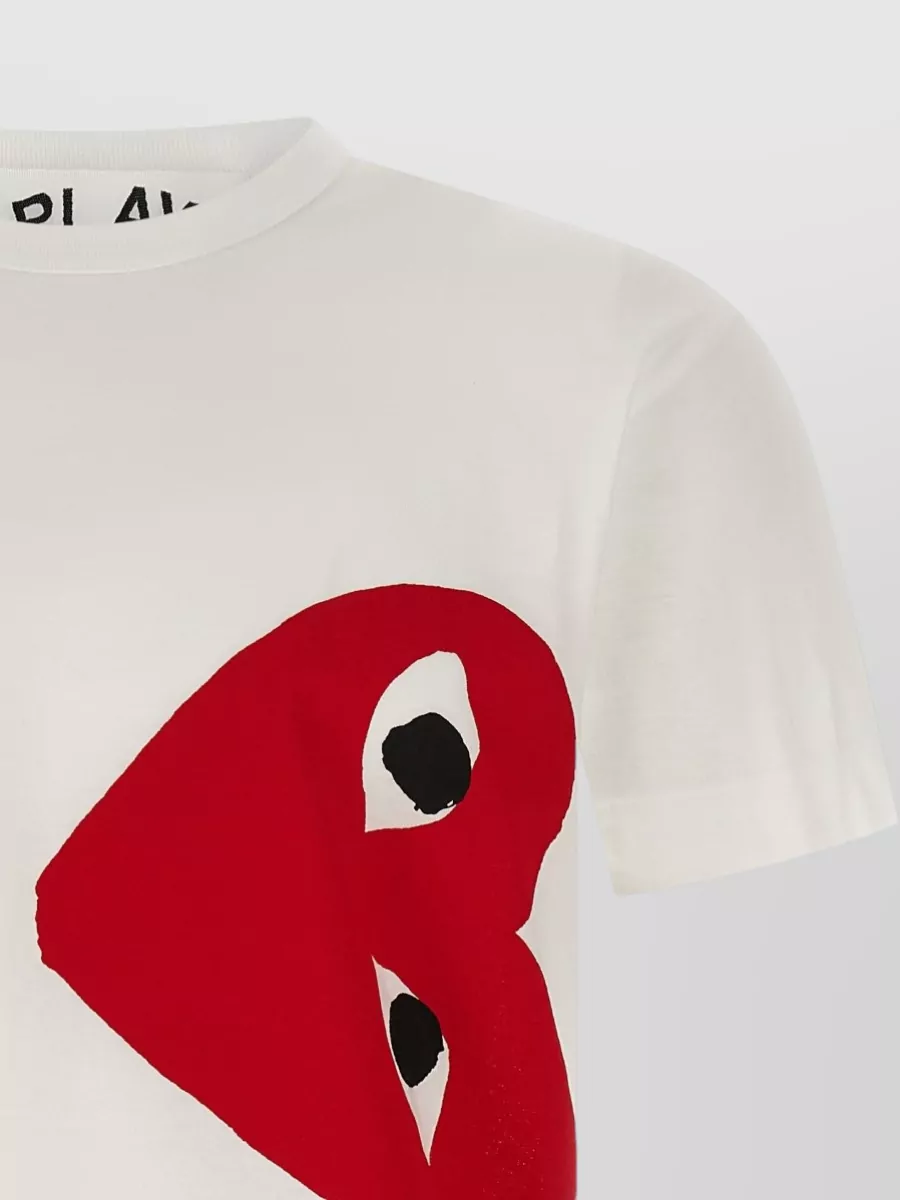 Comme Des Garçons Play Crew Neck Graphic Short Sleeve T-Shirt