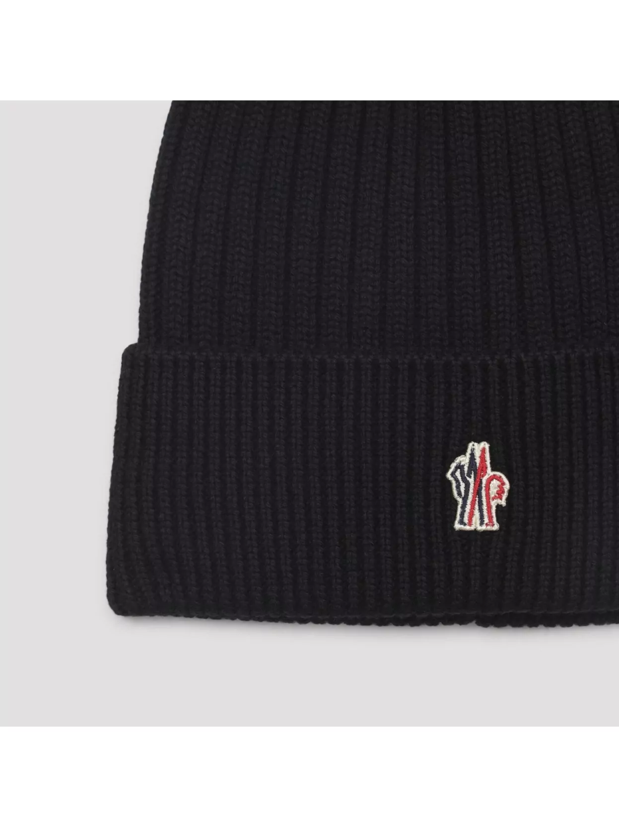 Moncler Grenoble Ribbed Knit Hat Turn-Up Cuff