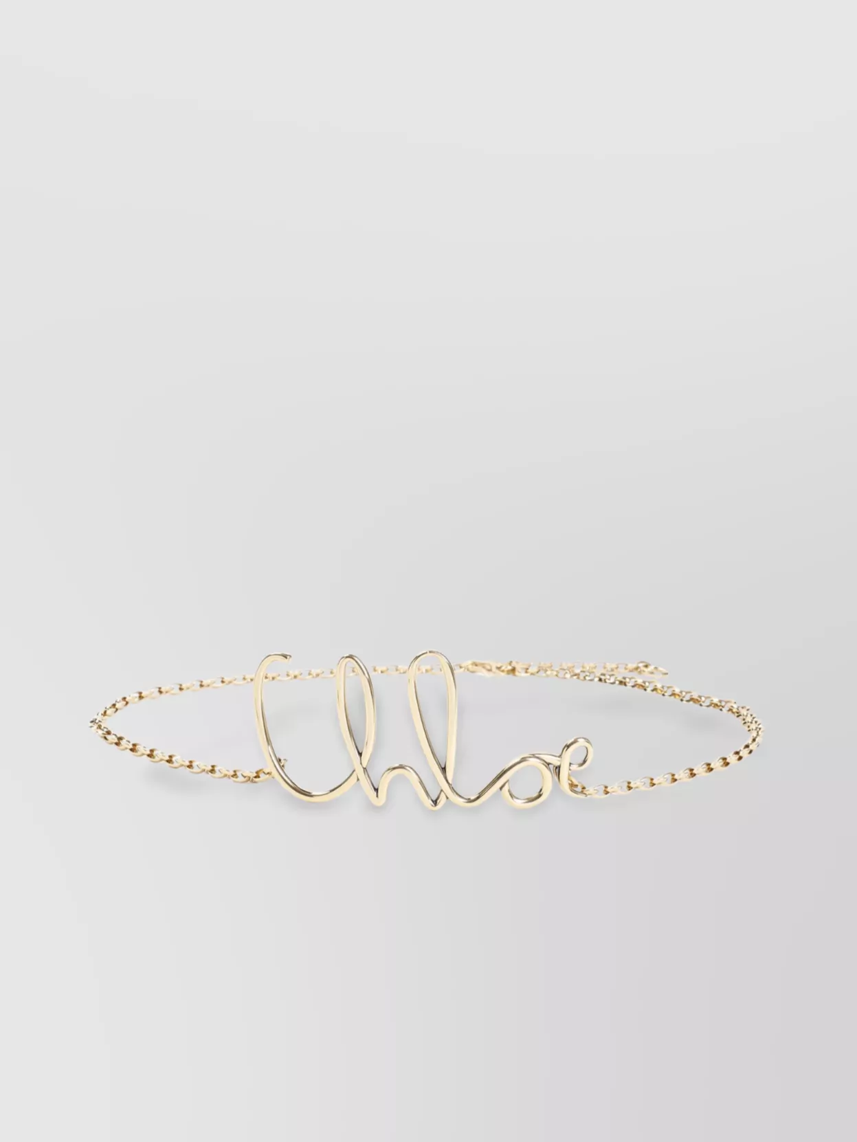Chloé Chain Link Bracelet Gold-tone Finish In White