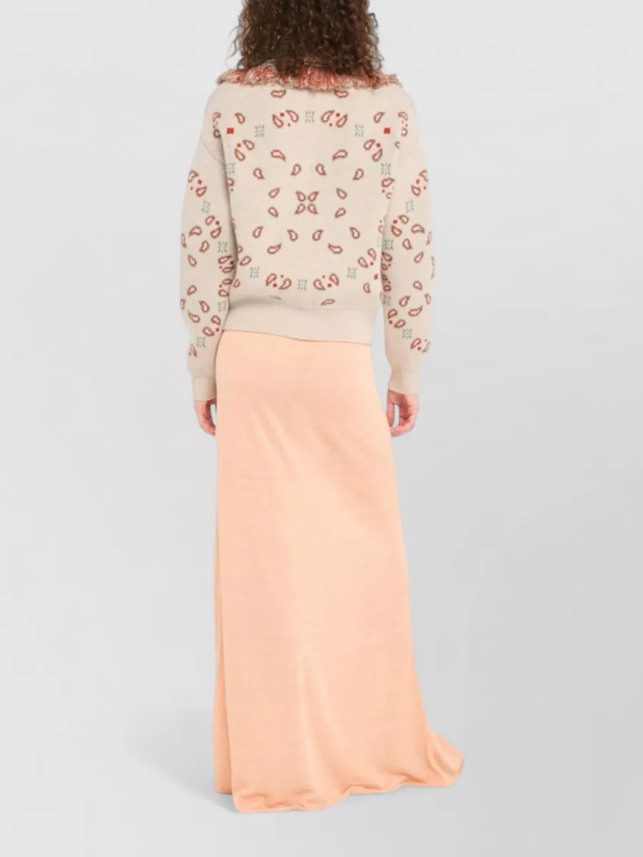 Alanui Cashmere Wool Cardigan Bandana Paisley Jacquard