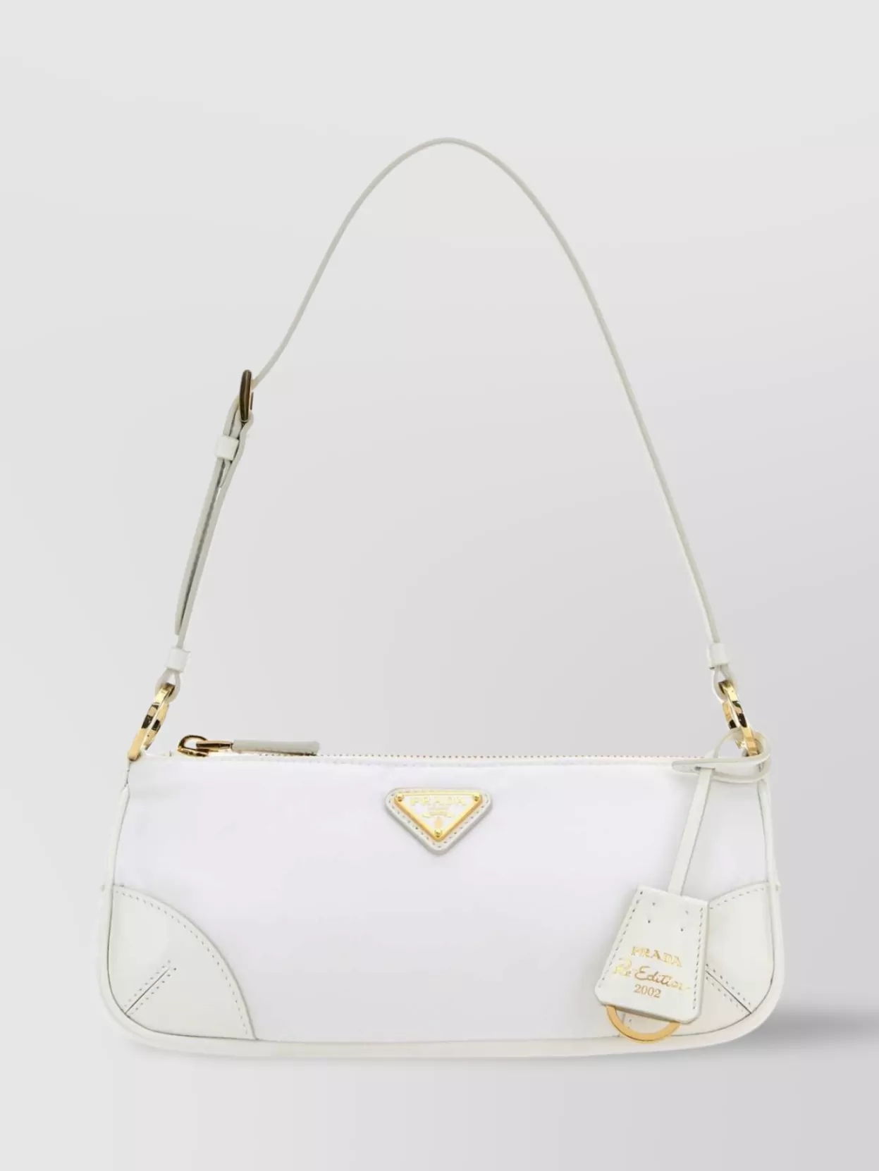 Shop Prada Nylon 2002 Shoulder Bag With Adjustable Strap In White