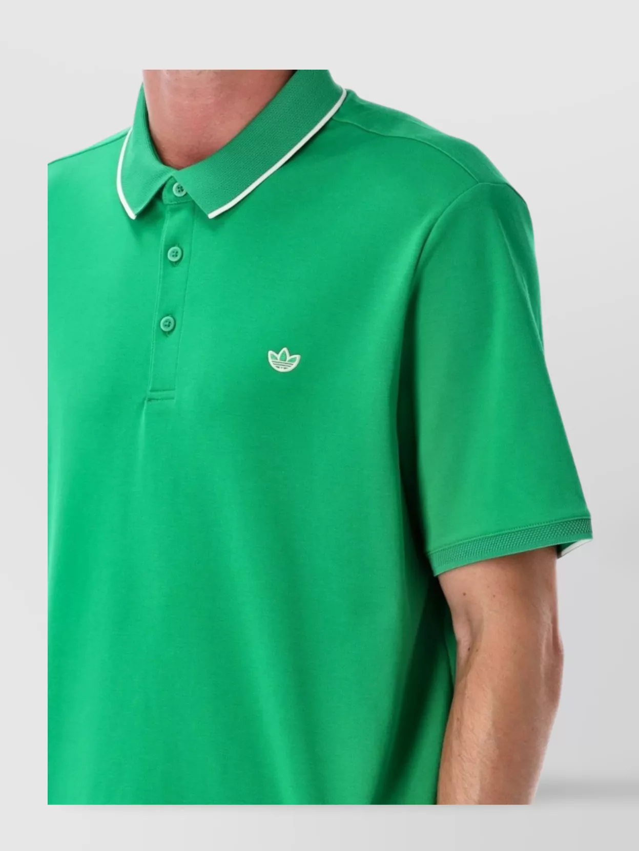 Adidas Originals Polo Shirt With Side Slits And Short Sleeves