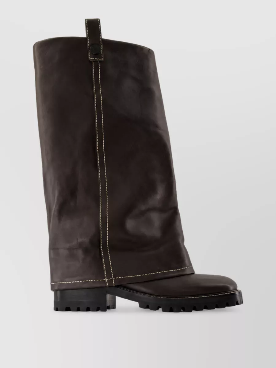 Acne Studios Leather Buckle Boots