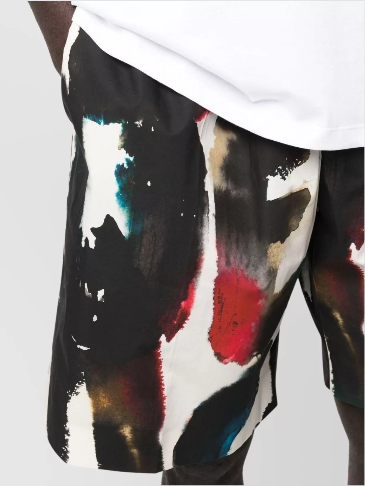 Alexander Mcqueen Abstract Logo Print Knee-Length Shorts