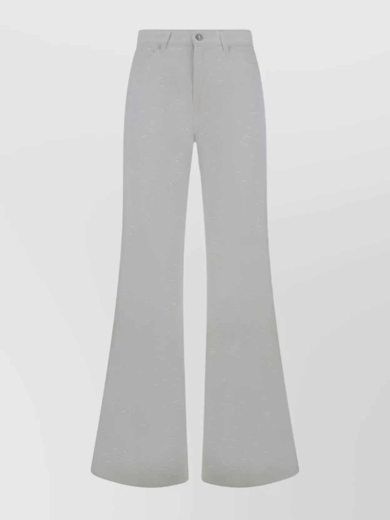 7 For All Mankind Flared Pants Back Applique Detail In Gray