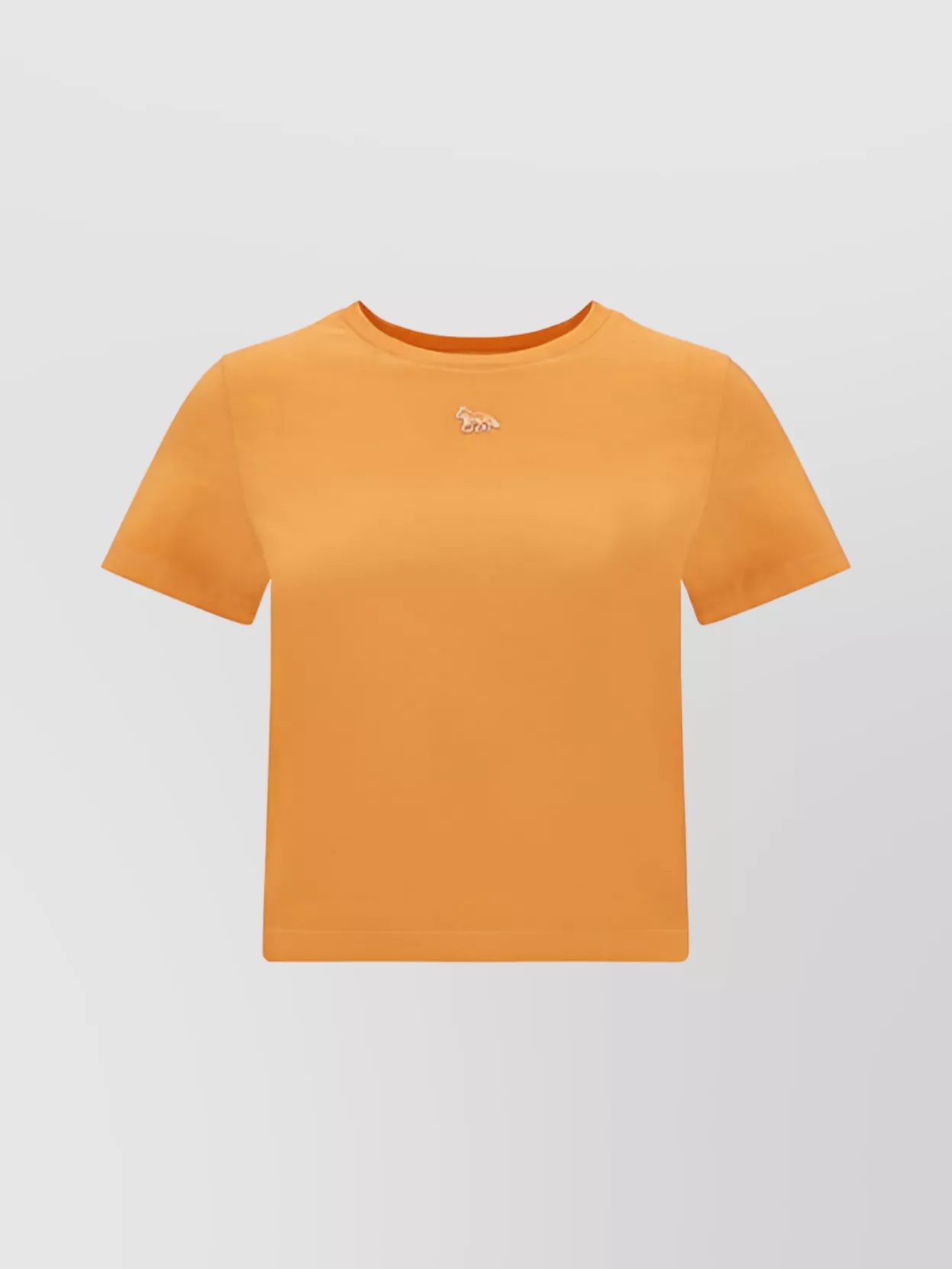 Maison Kitsuné Cotton Crew Neck T-shirt In Orange