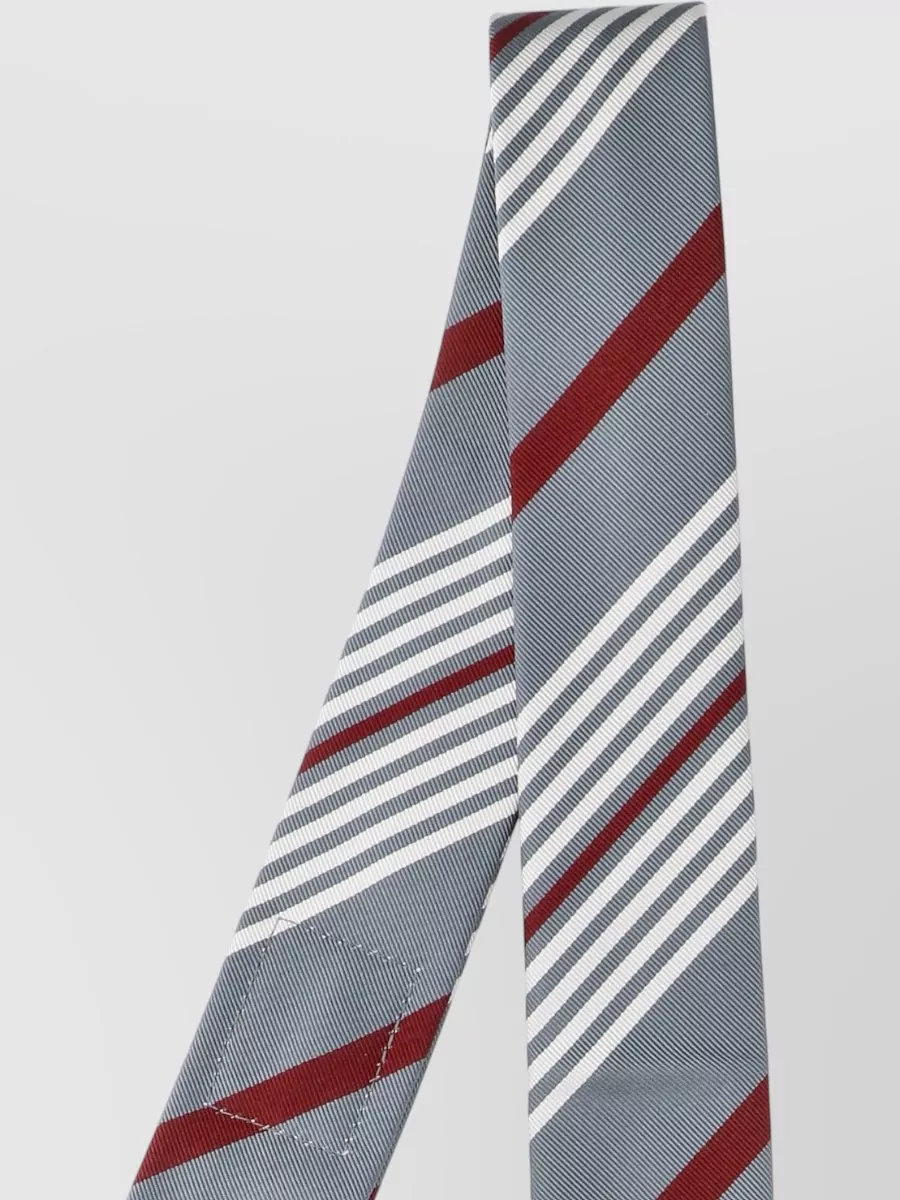 Thom Browne Striped Silk Tie Multicolor Diagonal Pattern