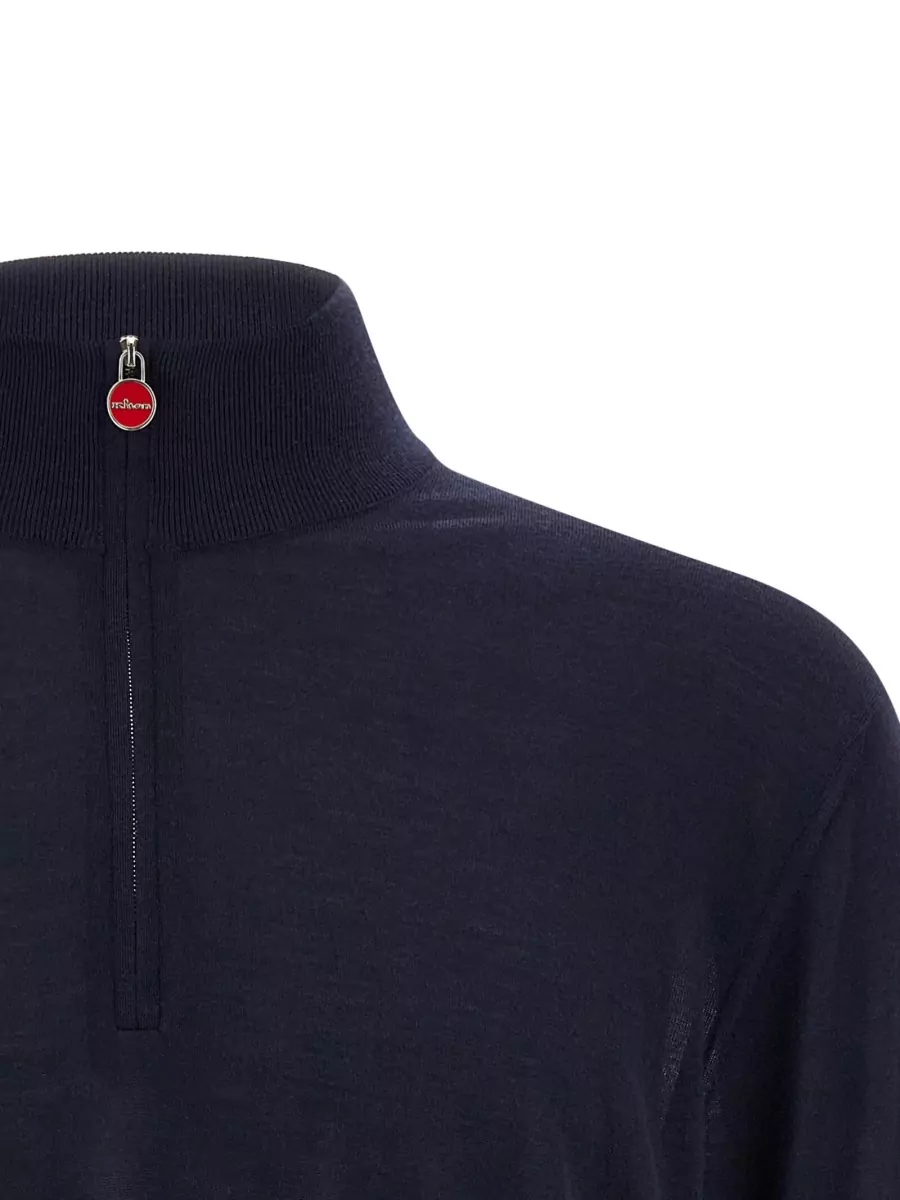 Kiton Wool Half-Zip Sweater