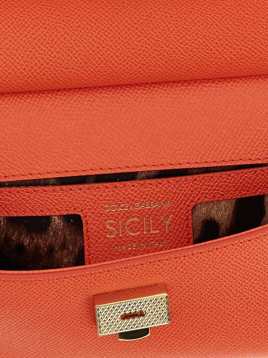 Dolce&Gabbana Sicily Mini Leather Shoulder Bag