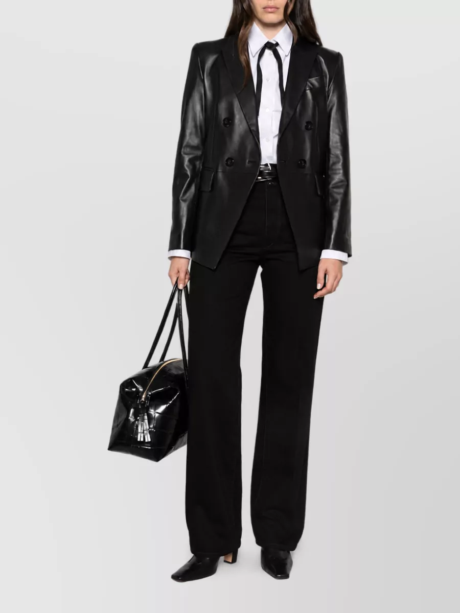 Emporio Armani lamb leather blazer jacket