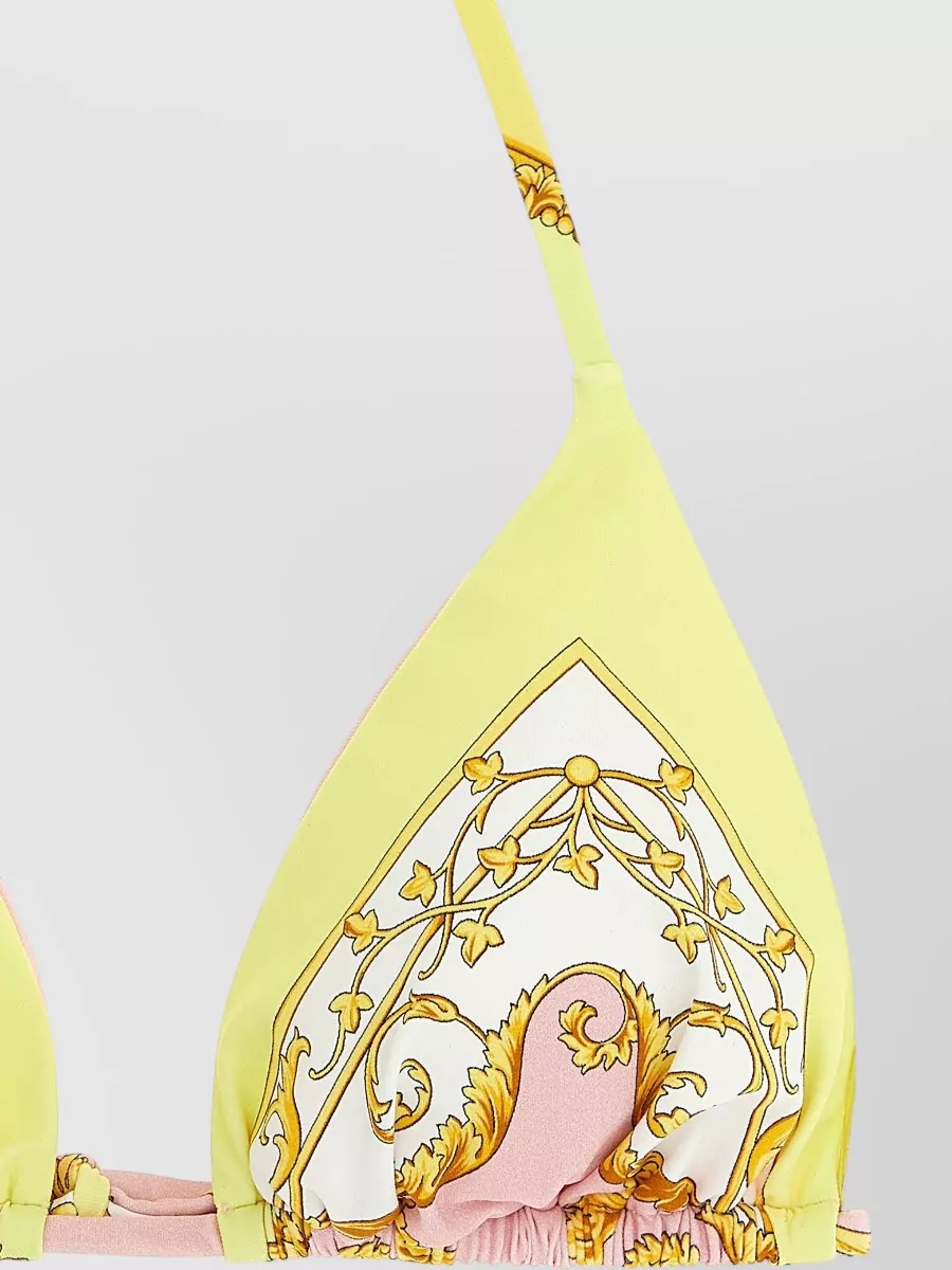 Versace Barocco Triangle Bikini Top Adjustable Straps