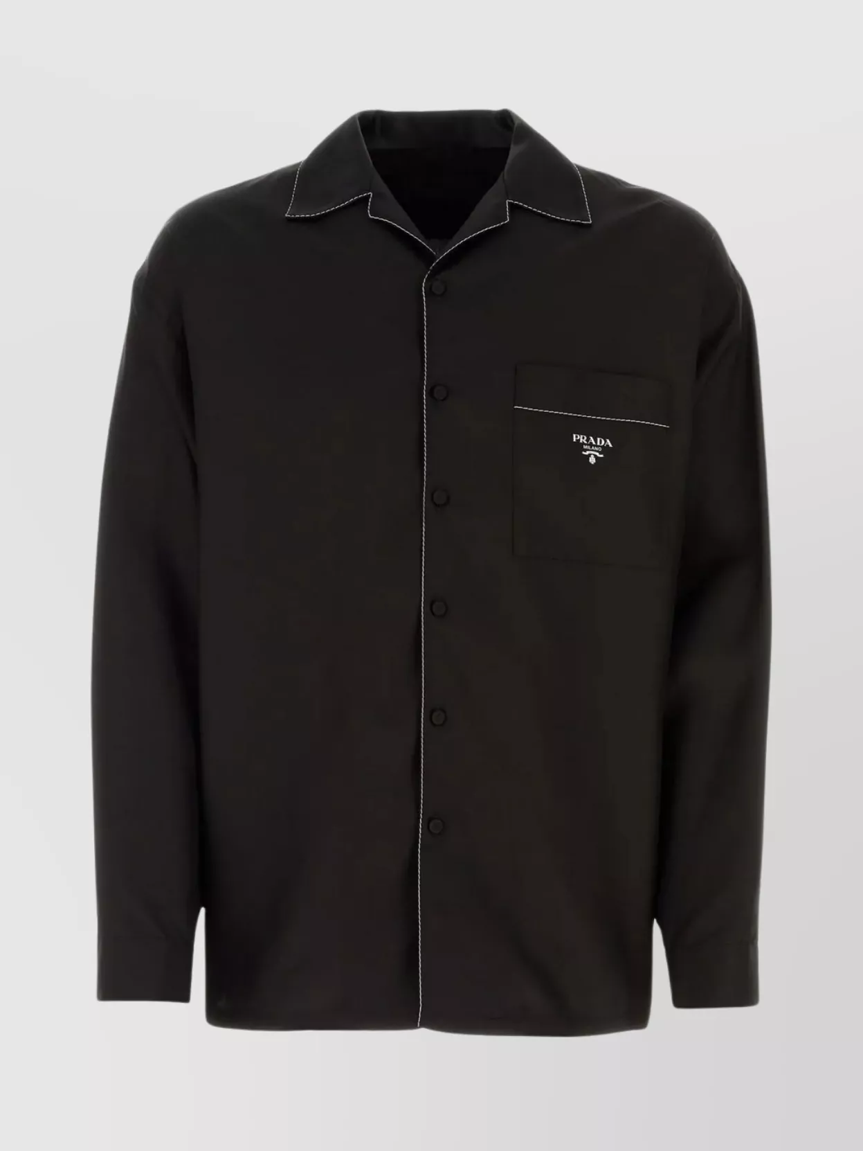 Shop Prada Distinctive Design Silk Shirt In Brown