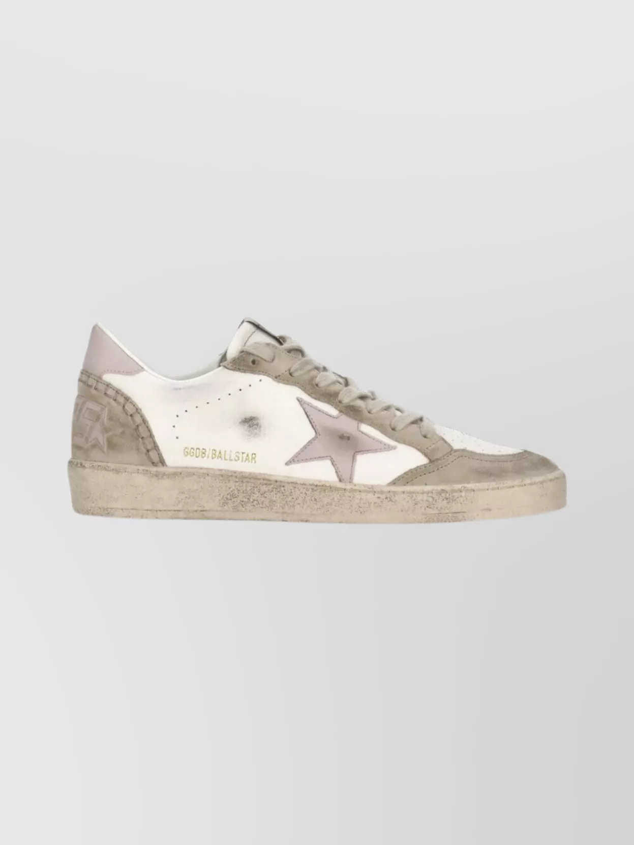 Golden Goose Low Top Sneakers Featuring Perforated Upper In White