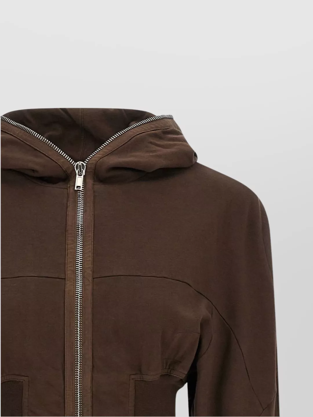 Rick Owens Drkshdw Hooded Cropped Long Sleeve Top