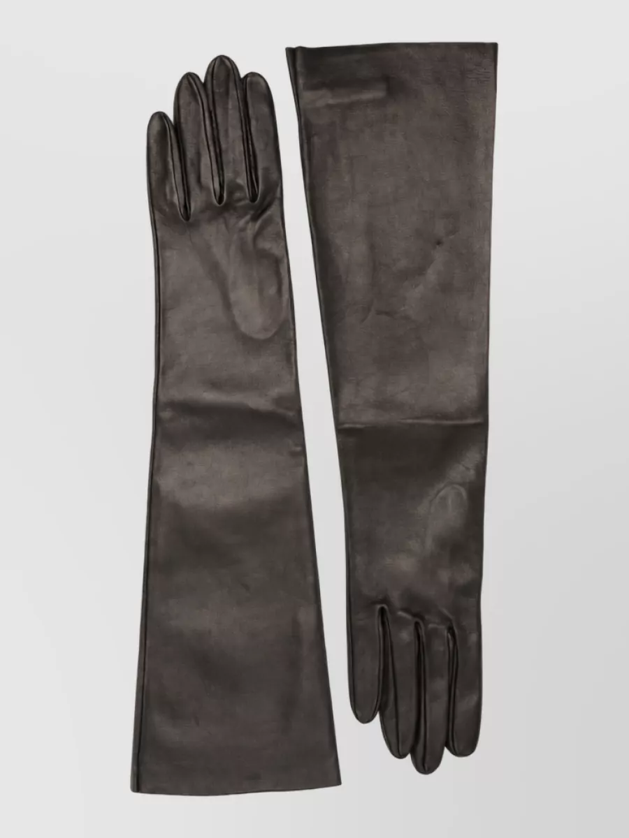 Cortana leather long gloves