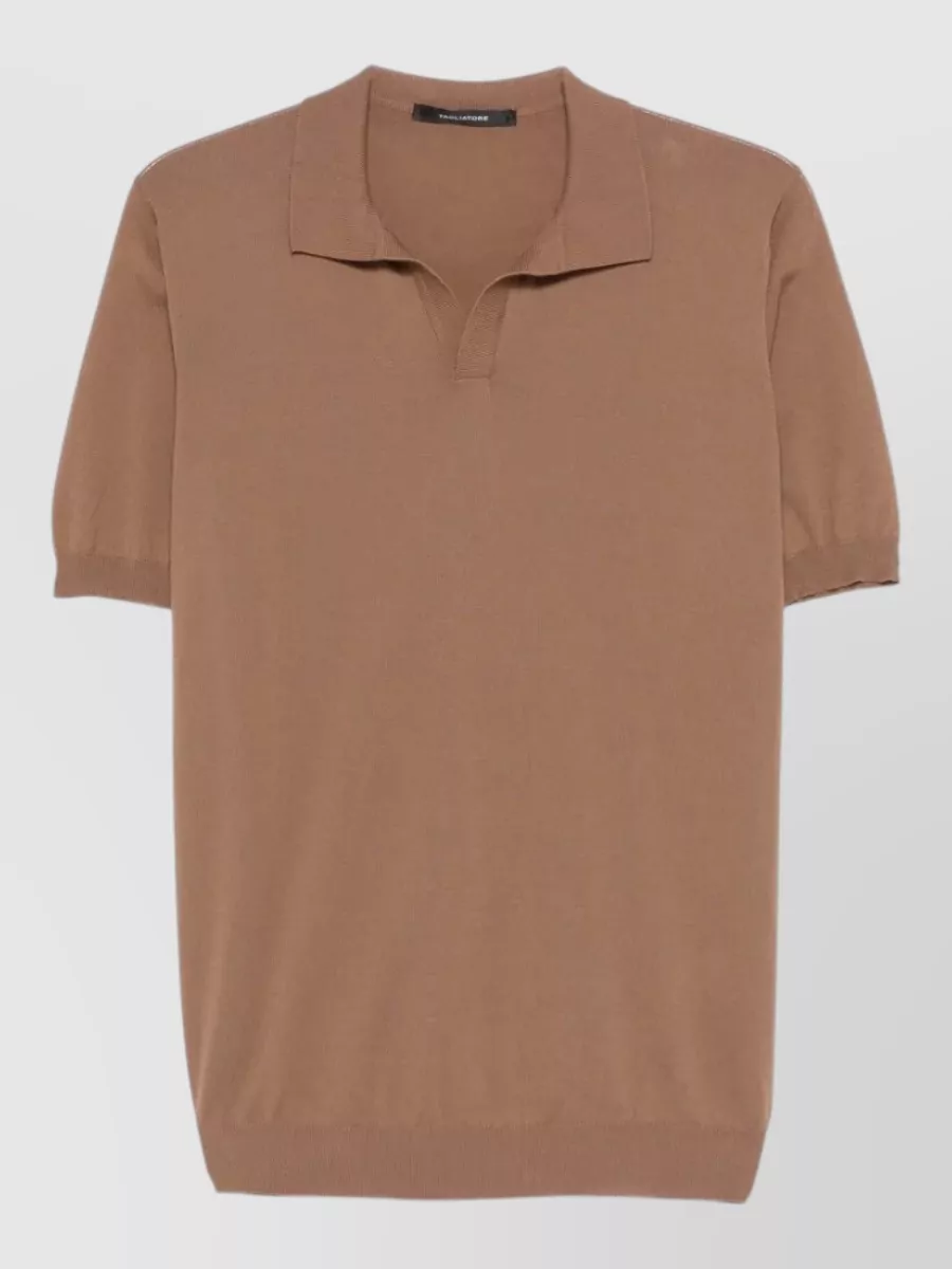 Tagliatore cotton short-sleeve polo shirt