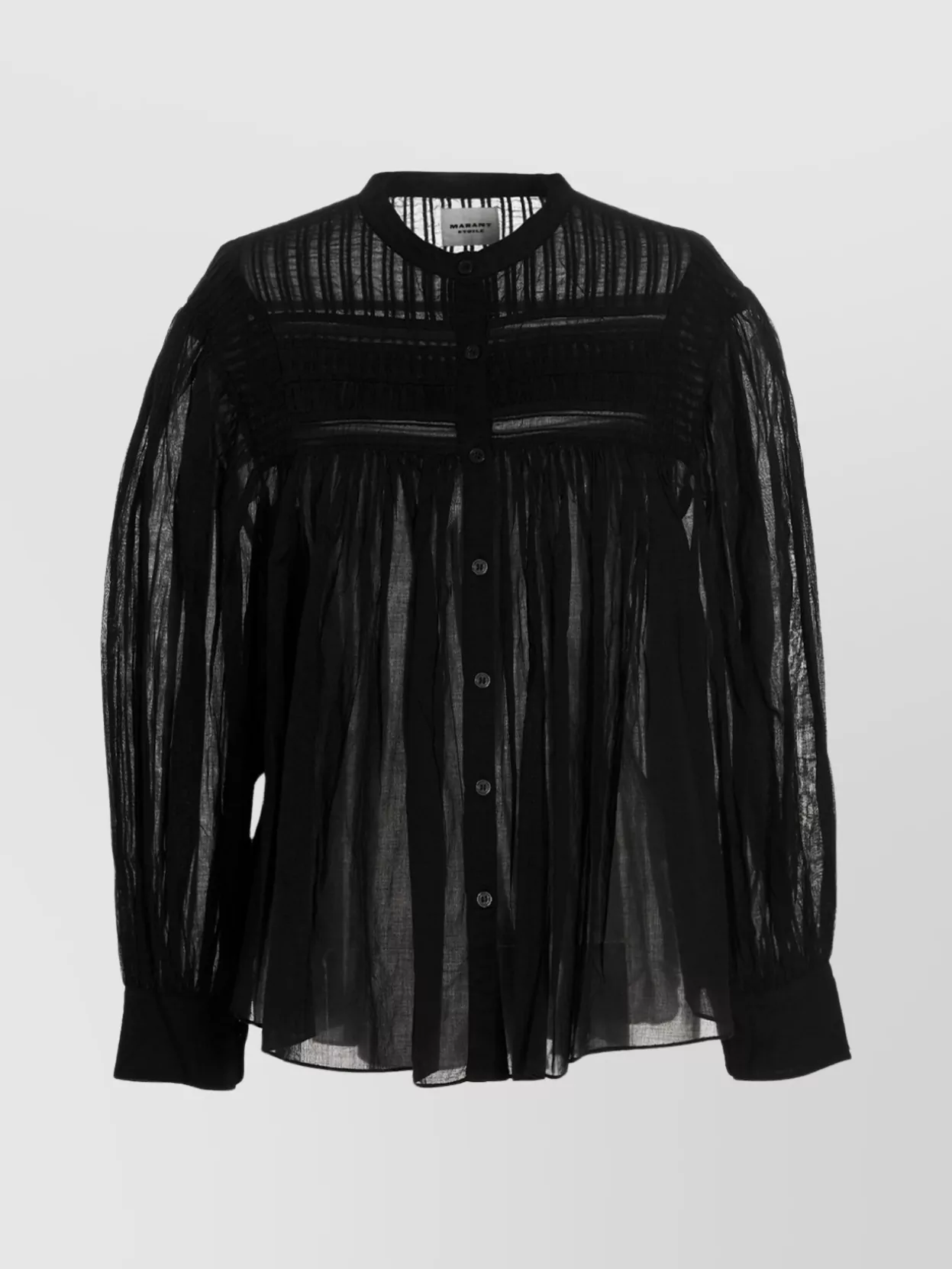 Isabel Marant Étoile Sheer Pleated Lightweight Shirt In Gold