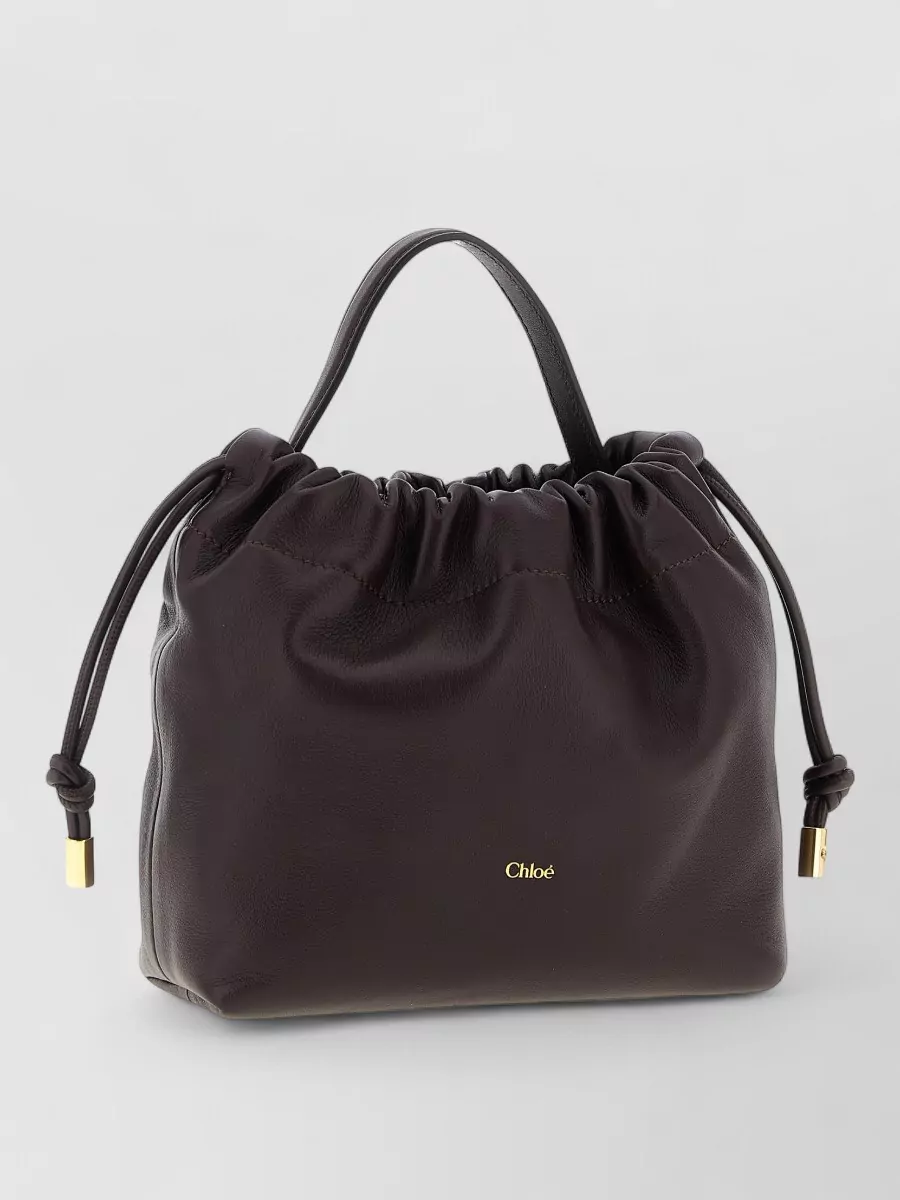 Chloé Icons Crossbody Bag Goldtone Chain Strap Top Handle