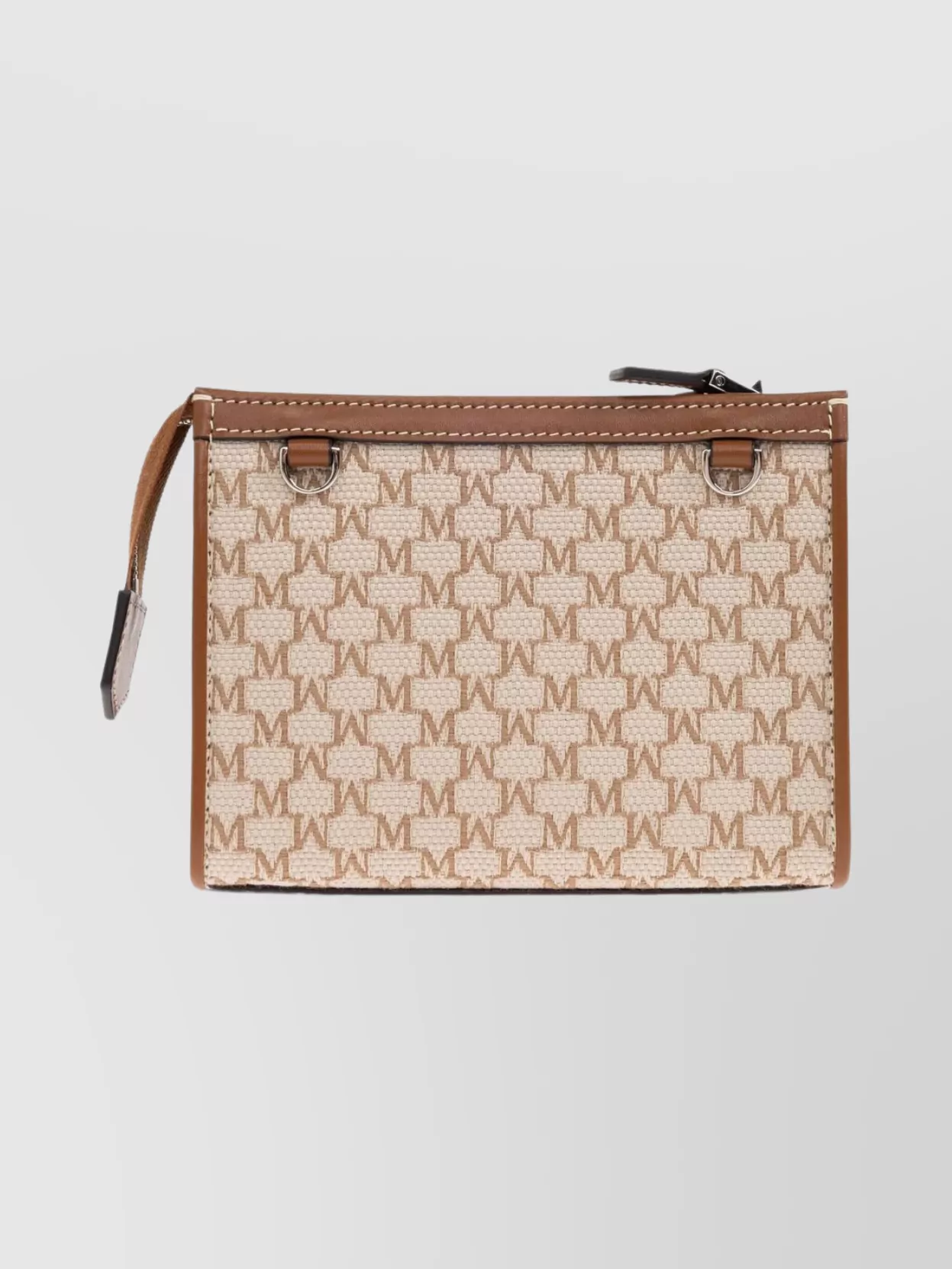 Max Mara Chain Strap Clutch Bag With Contrast Trim In Neutral