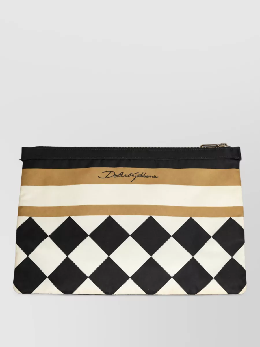 Dolce&Gabbana Logo Print Nylon Clutch Bag