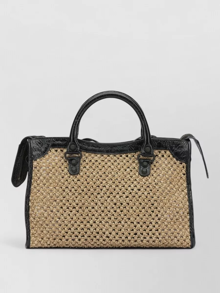 Balenciaga Le City Small Raffia Tote Bag