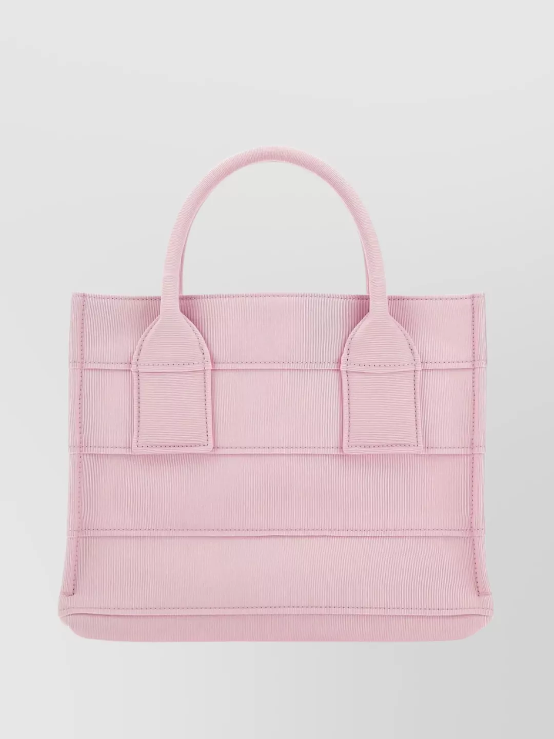 Ferragamo Fabric Structured Handbag Round Handles In Pink