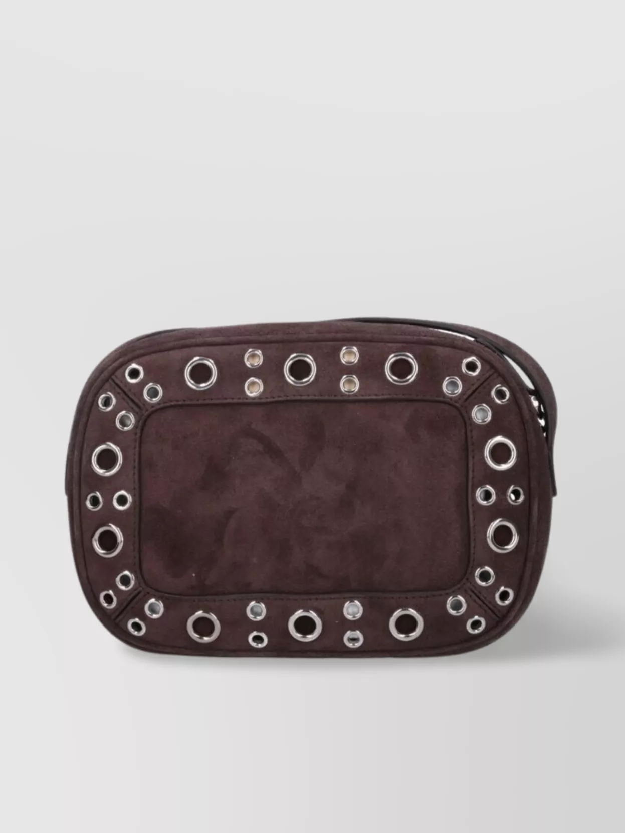Valentino Studded Suede Shoulder Bag With Adjustable Strap