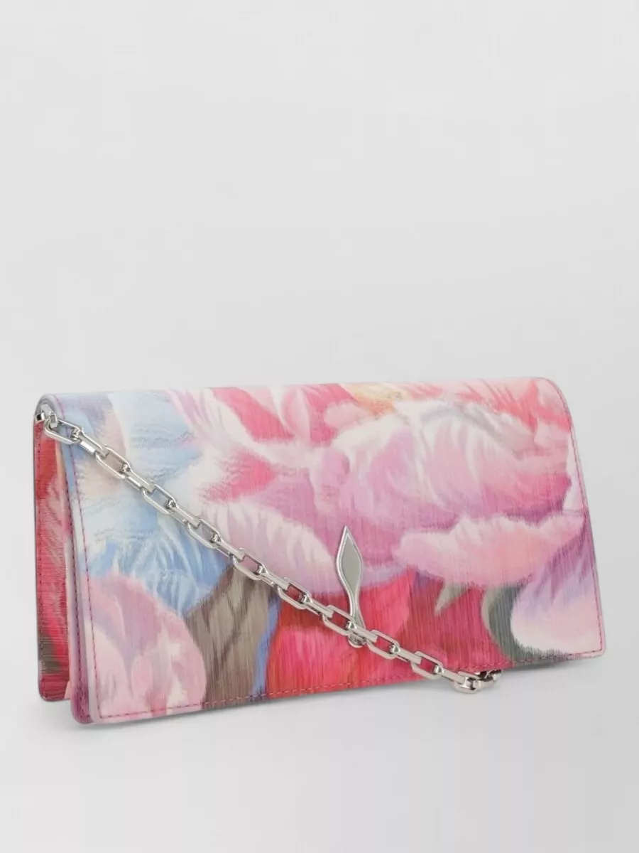 Christian Louboutin Bettina Nylon Floral Print Clutch Bag