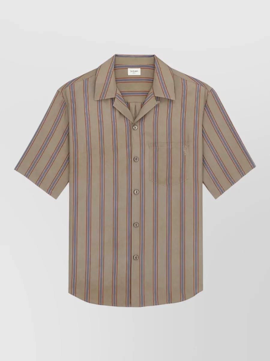 Saint Laurent Striped cupro shirt
