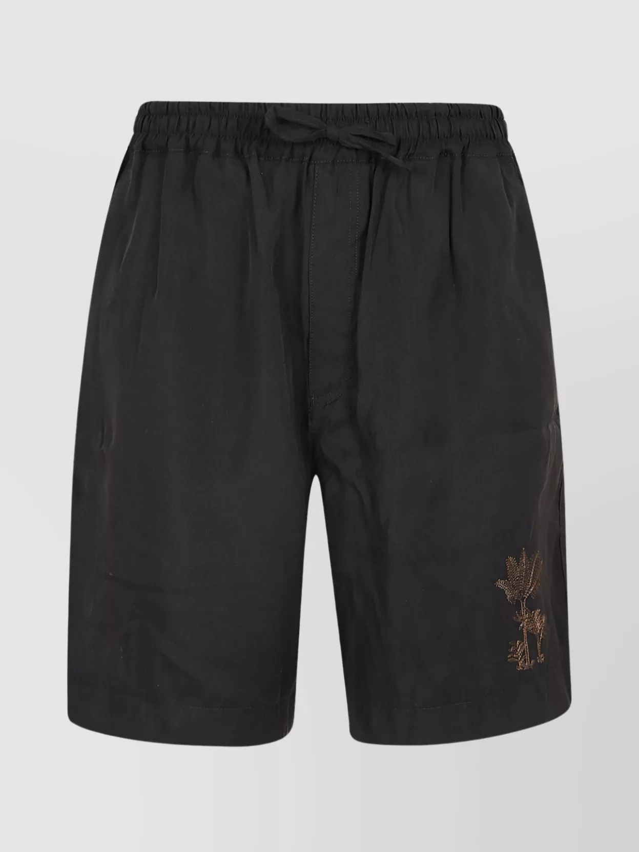 Shop Emporio Armani Tailored Shorts Embroidered Detailing