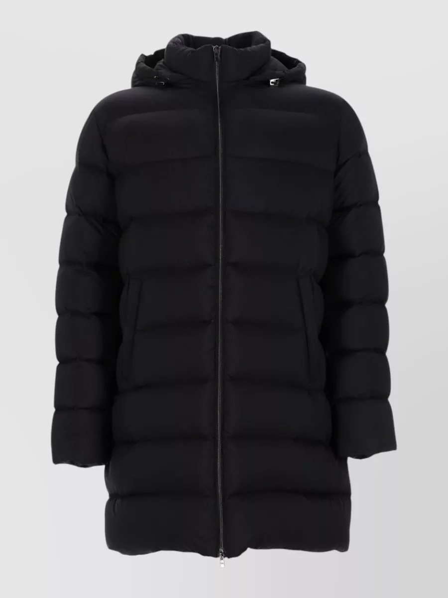 Herno long down padded hooded coat