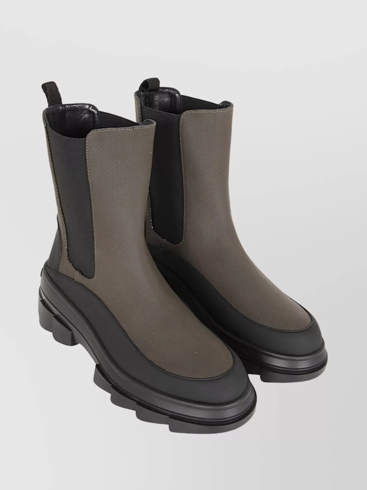 Stuart Weitzman Chunky Sole Ankle Boot With Elastic Panels