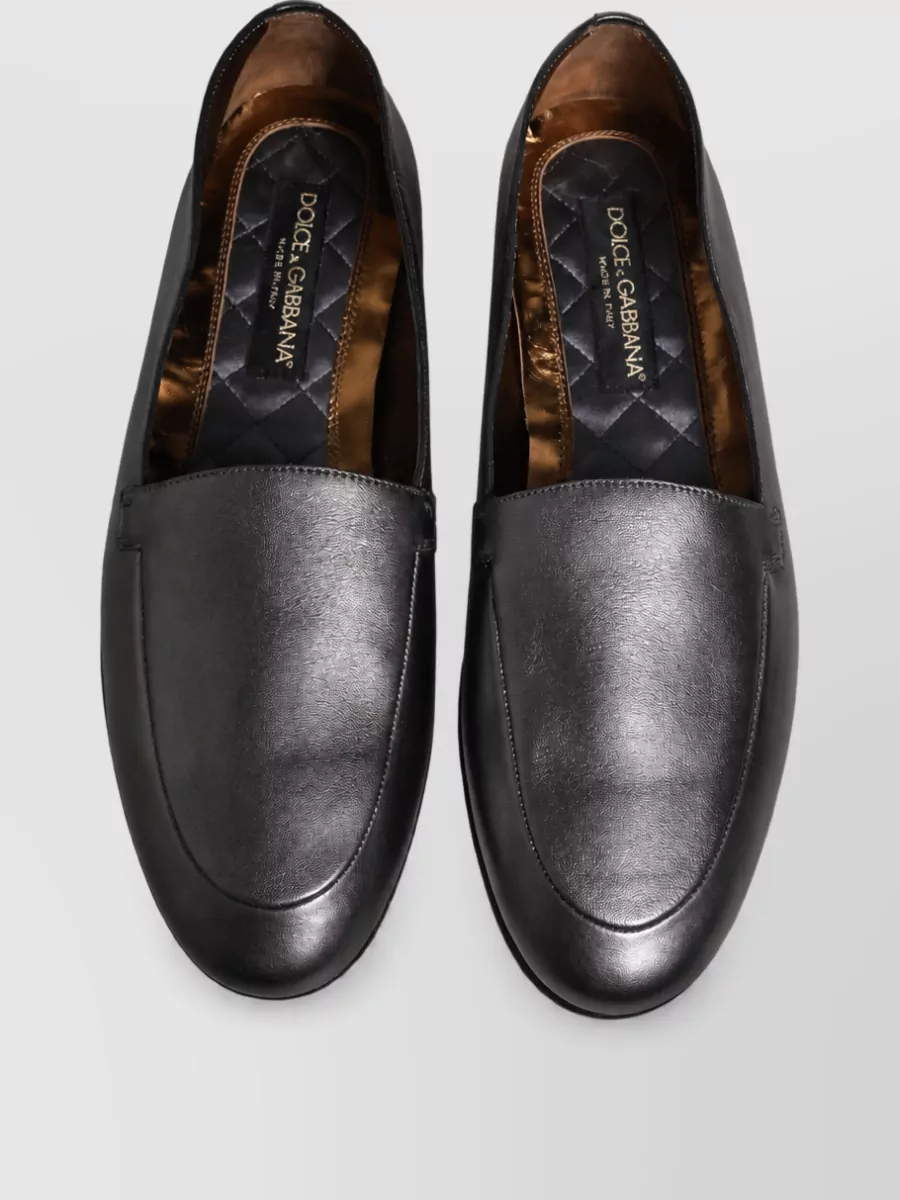 Dolce&Gabbana Leather Slip-On Slippers