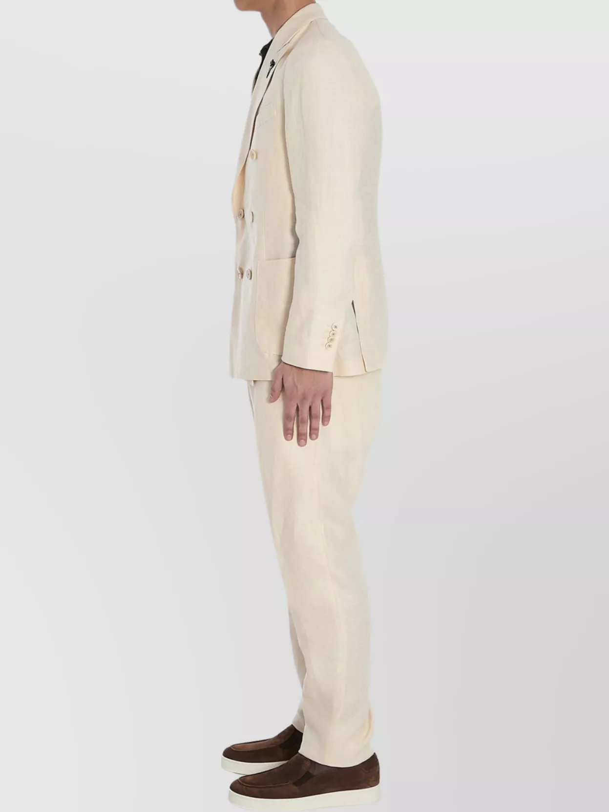 Lardini Suit Linen Double-Breasted Jacket