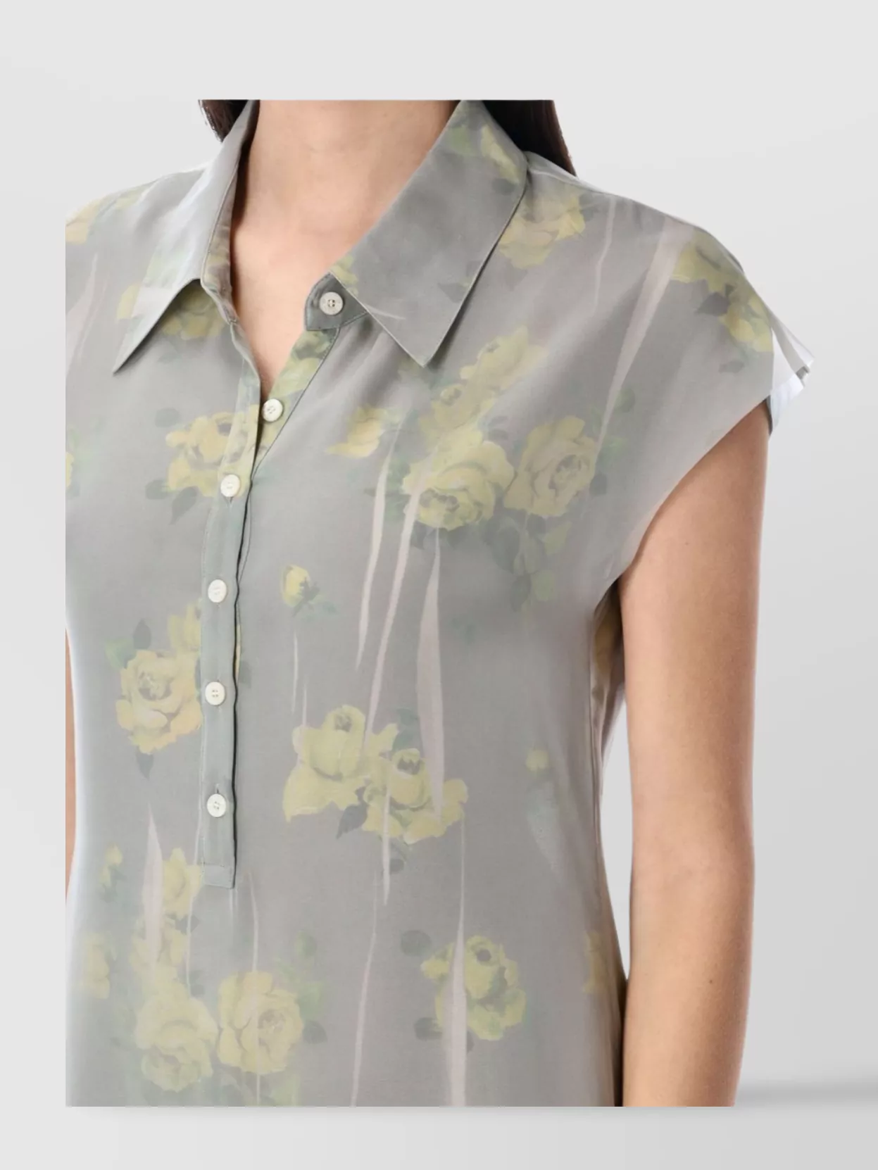 Acne Studios Layered Chiffon And Floral-print Crepe Maxi Dress