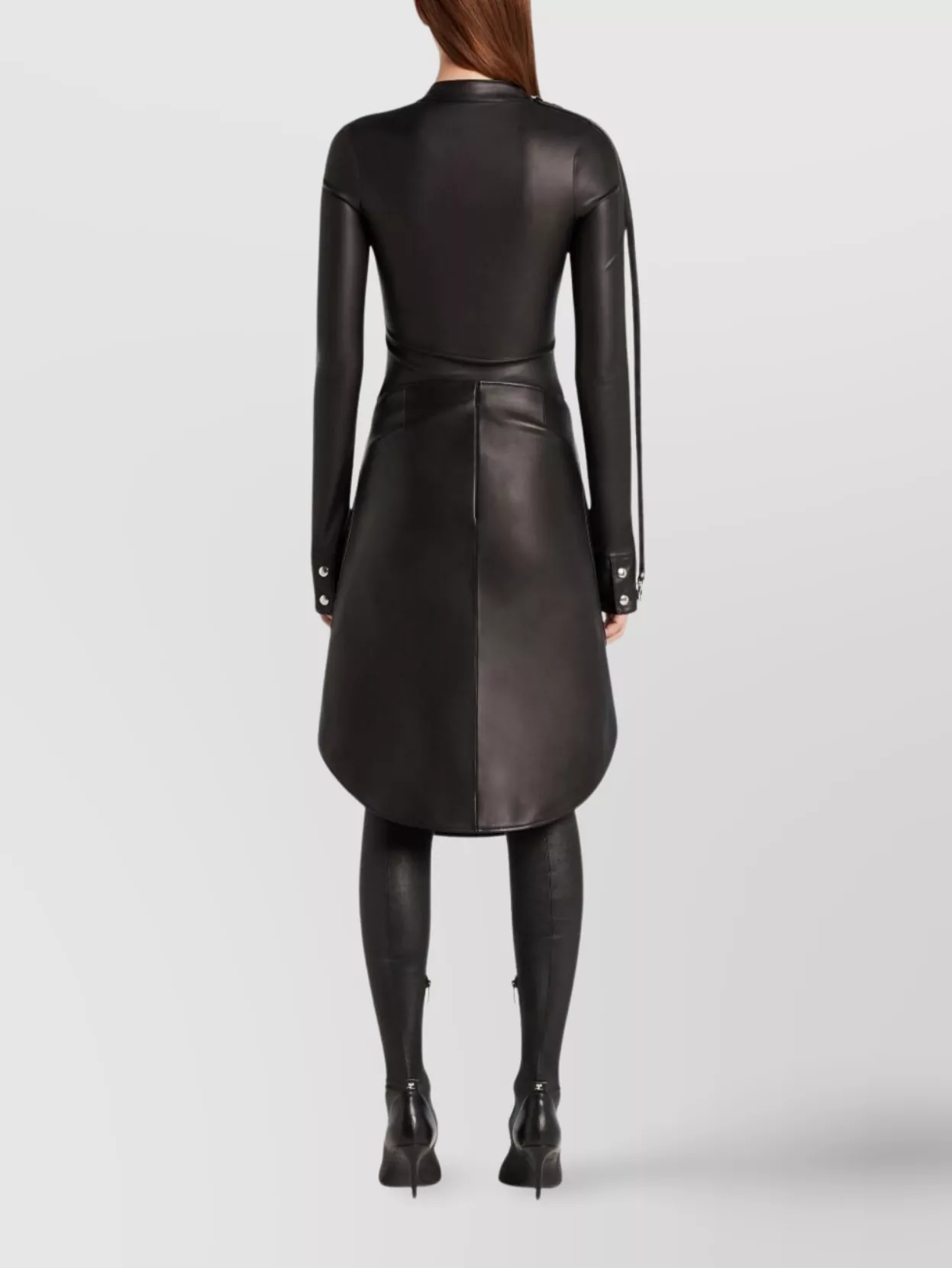 Courrèges Long Sleeve Asymmetric Zip Detail Top In Black