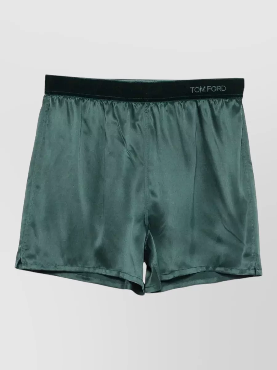 Tom Ford silk satin printed pajama shorts