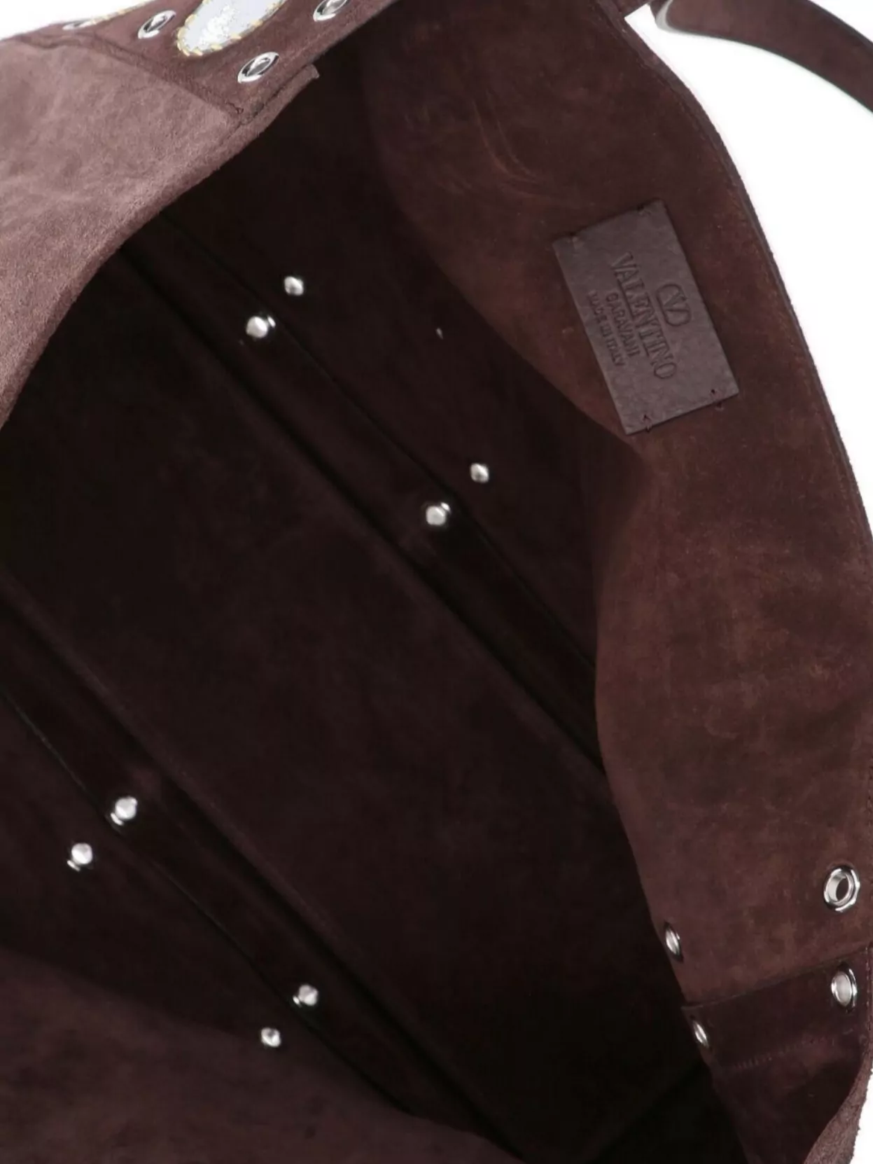Valentino Garavani Suede Tote Bag Dual Handles