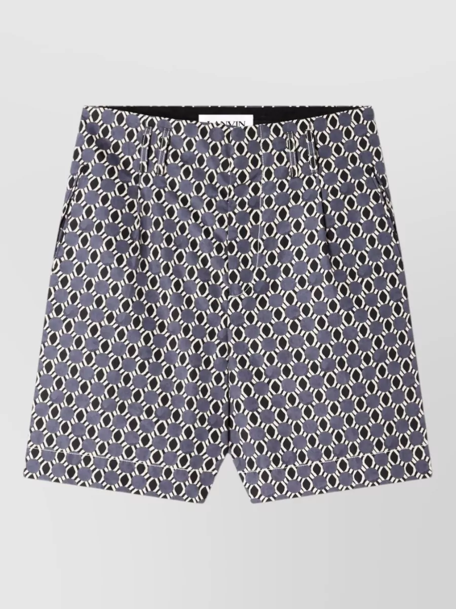 Lanvin geometric-print tailored shorts