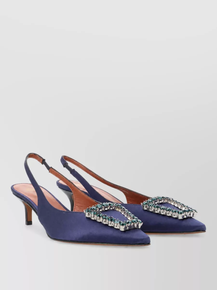 Roberto Festa textile slingback mules