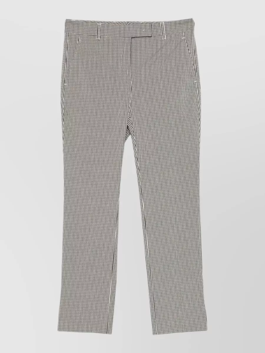 Incotex gingham straight-leg trousers