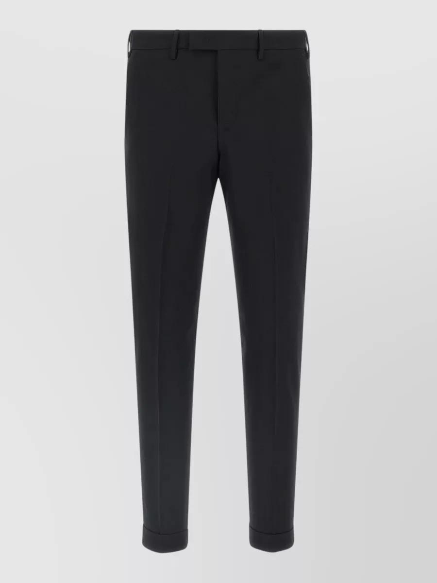 Pt Torino Virgin Wool Mid-Rise Tailored Trousers