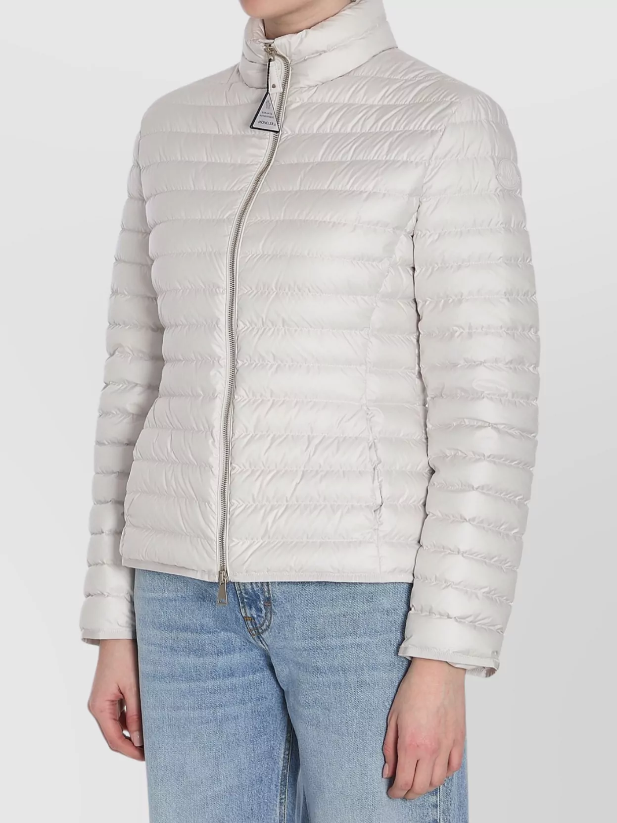 Moncler Short Quilted Down Jacket With High Collar