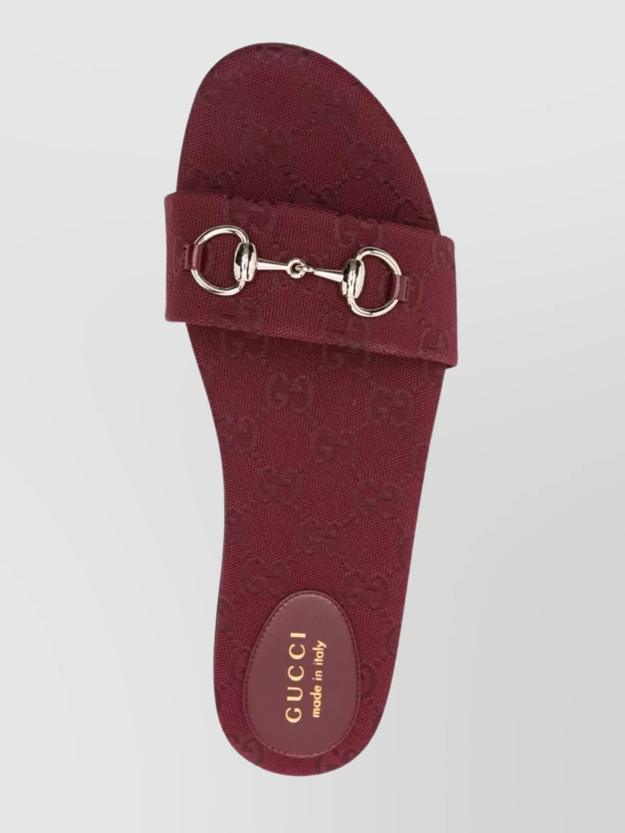 Gucci Canvas Flat Sole Sandals With Metal Hardware