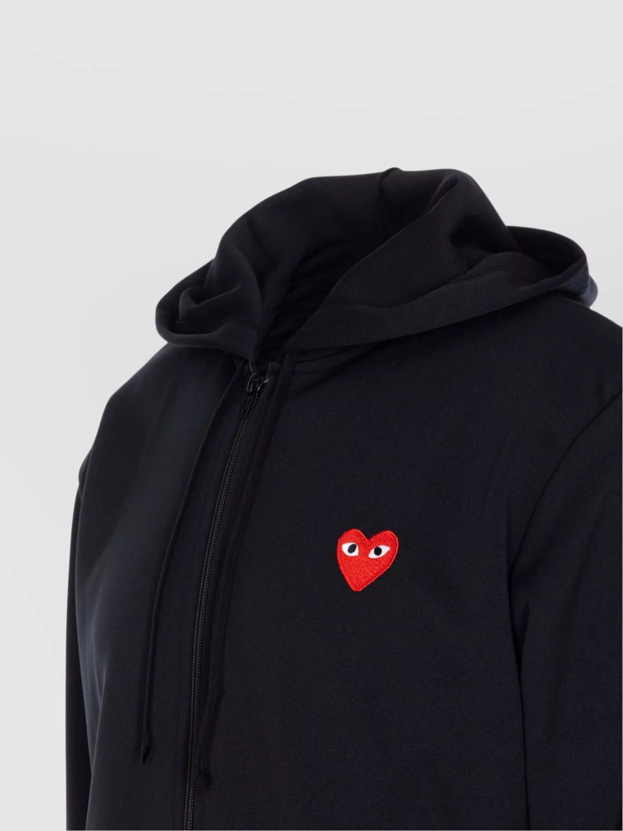 Comme Des Garçons Play Embroidered Heart Hooded Sweatshirt
