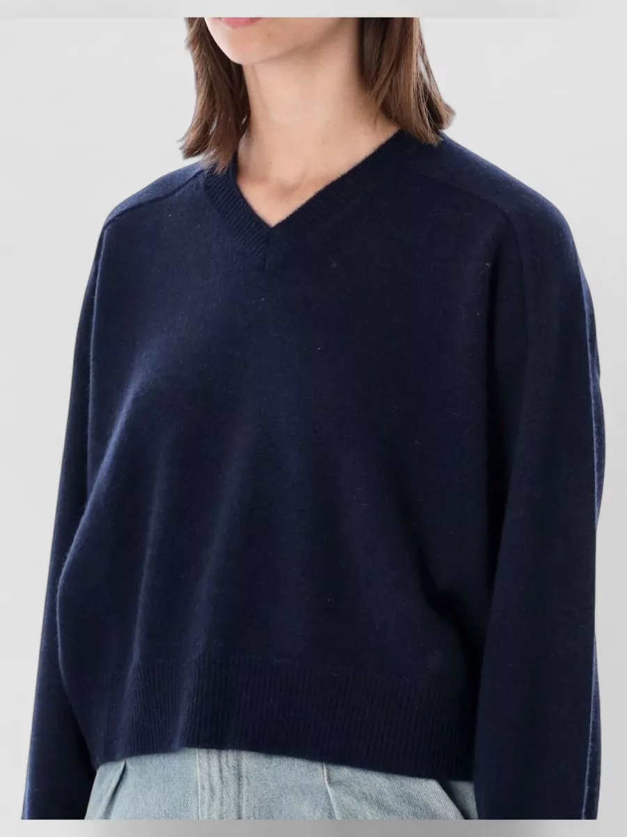 Loulou Studio Cashmere Ribbed V-Neck Sweater