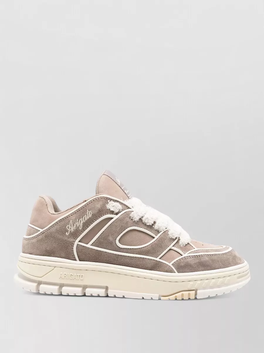 Axel Arigato Leather Suede Panelled Low-Top Sneakers