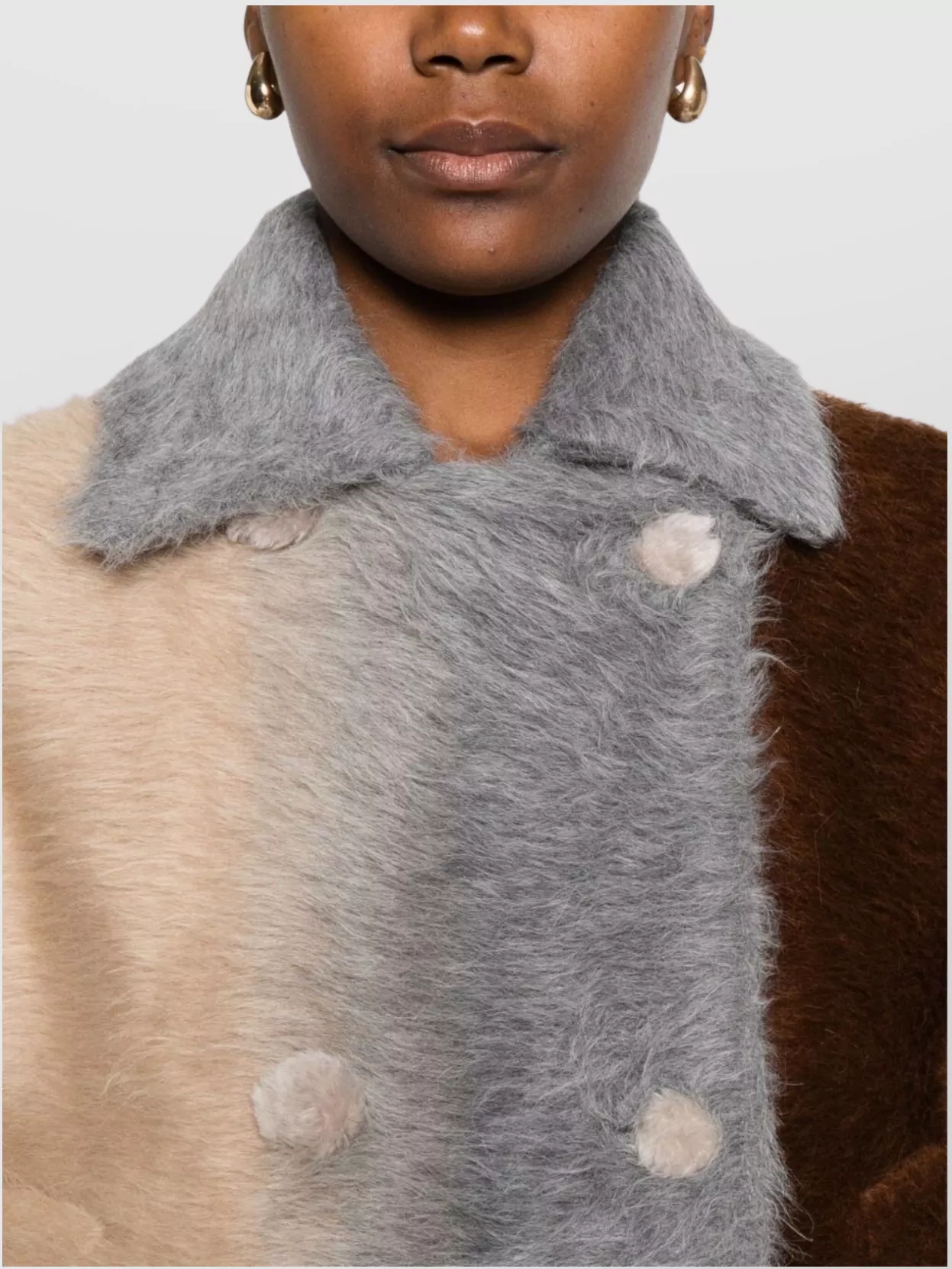 Fendi Wool Coat With Button Embellishments And Pockets