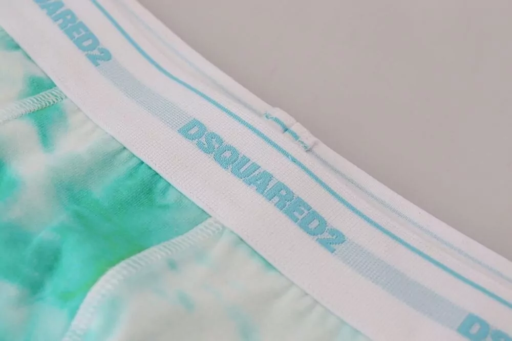 Dsquared2 Silk Logo Print Swim Briefs