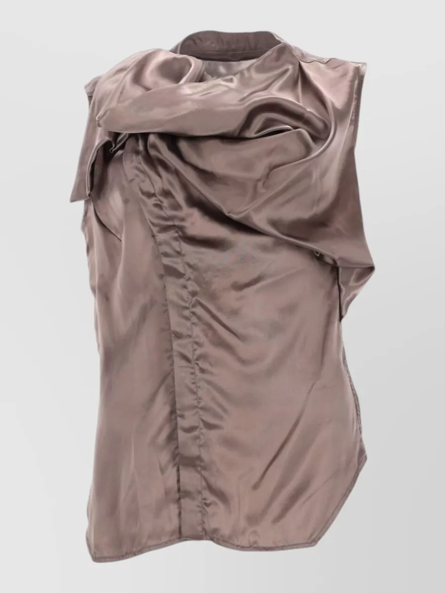 Rick Owens Sleeveless asymmetric shirt